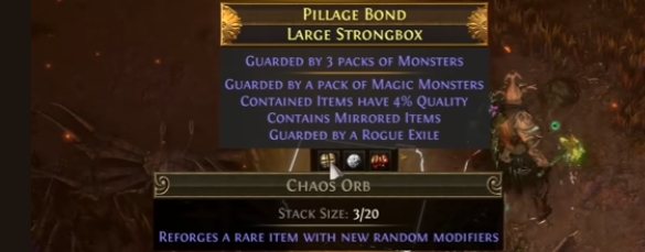 poe1 quick use currency on strongbox